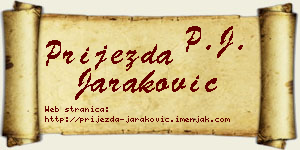 Prijezda Jaraković vizit kartica